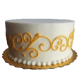 Scrollwork decoration cake design